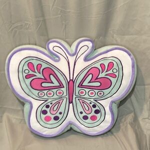 Butterfly Design Pillow - Pink and Purple